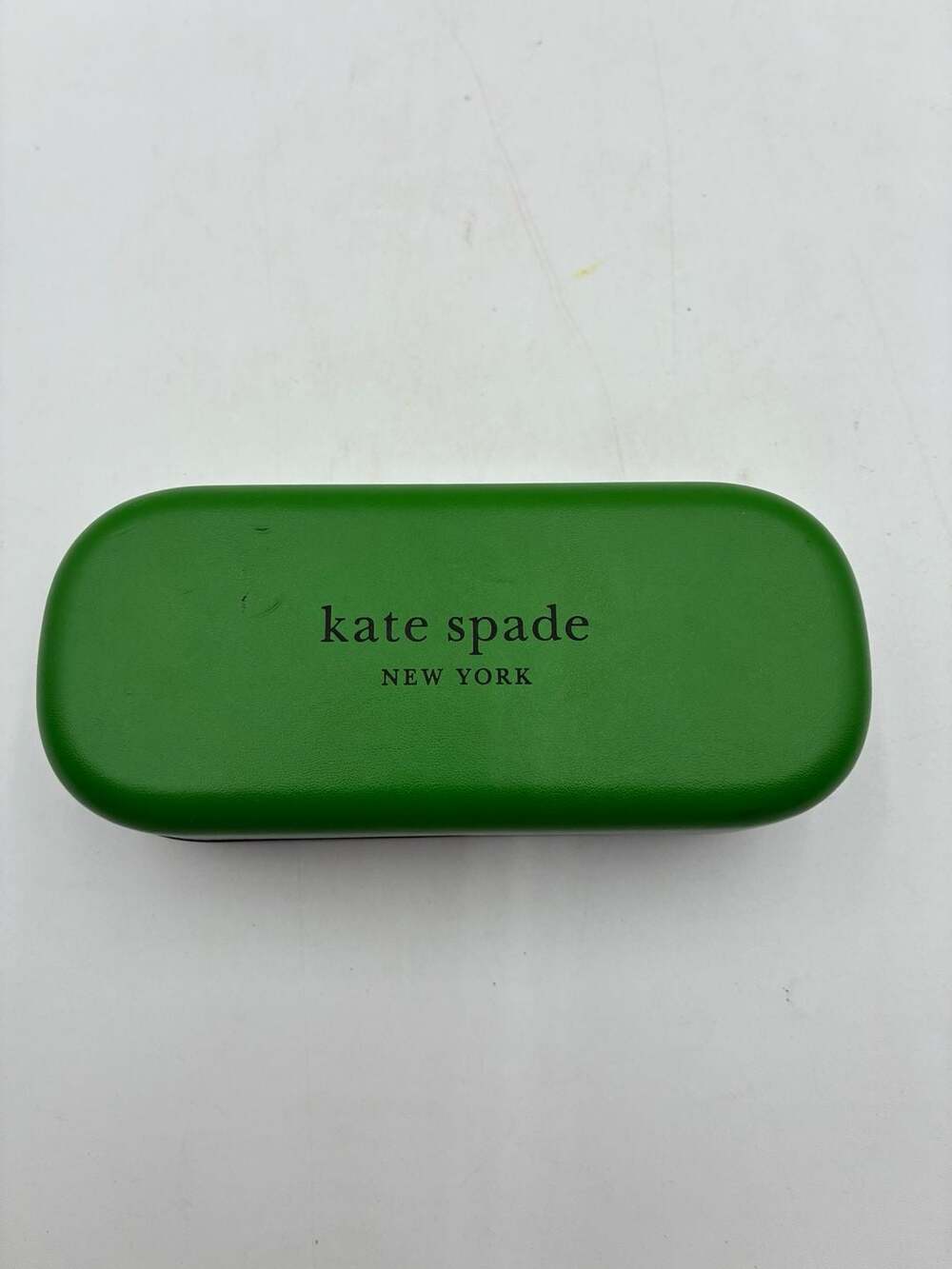 Kate Spade Green and Black Hard Clamshell Eyeglass Case